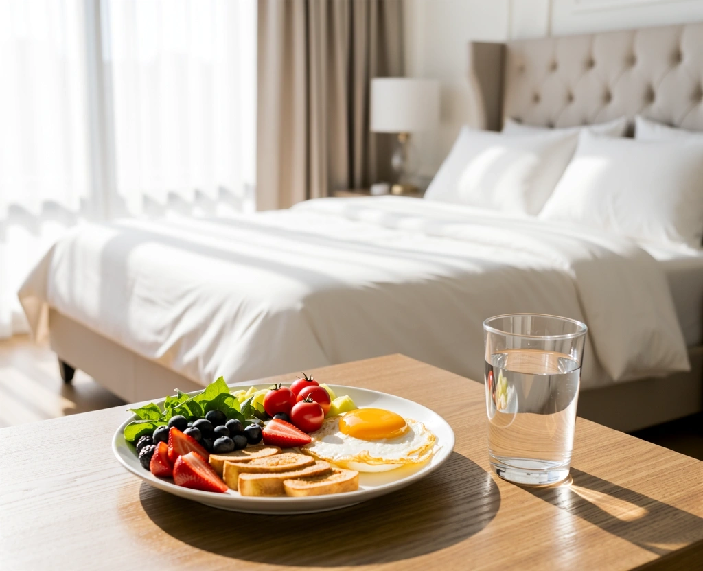 Petit-déjeuner sain et repos de qualité